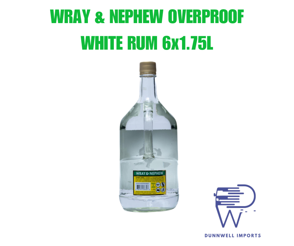 IMPORTED WRAY & NEPHEW OVERPROOF WHITE RUM CASE 6x1.75L