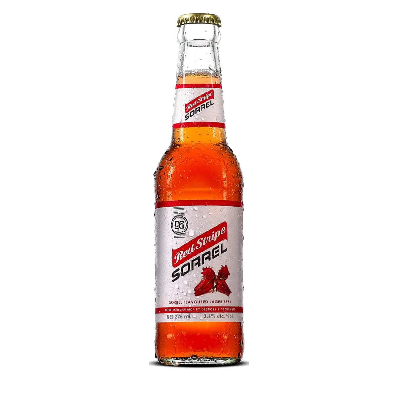 IMPORTED RED STRIPE SORREL FLAVOURED BEER 275ML